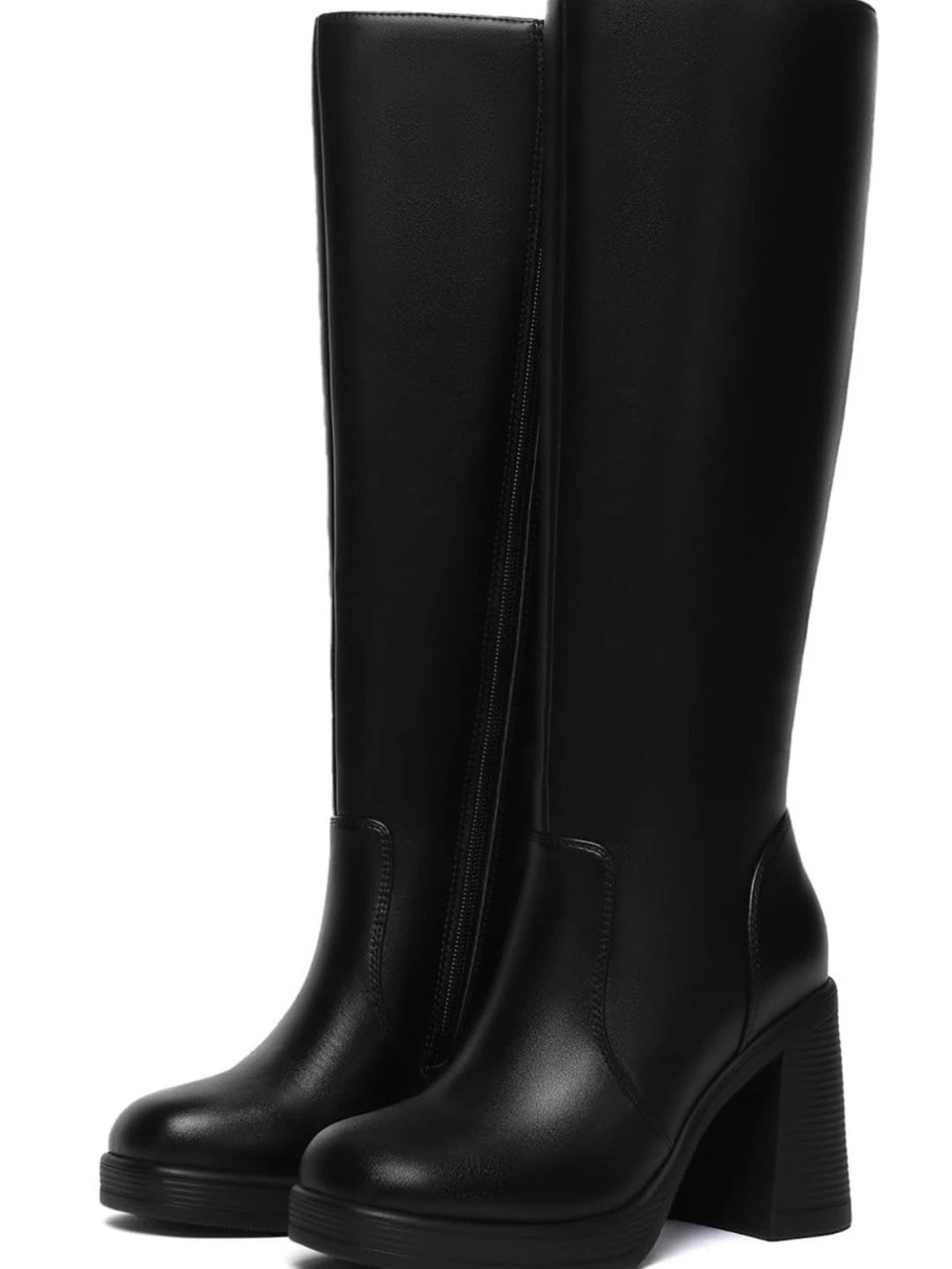 BOUWNO NEW Black Knee High Women’s Chunky Boots size 9 - Picture 15 of 15